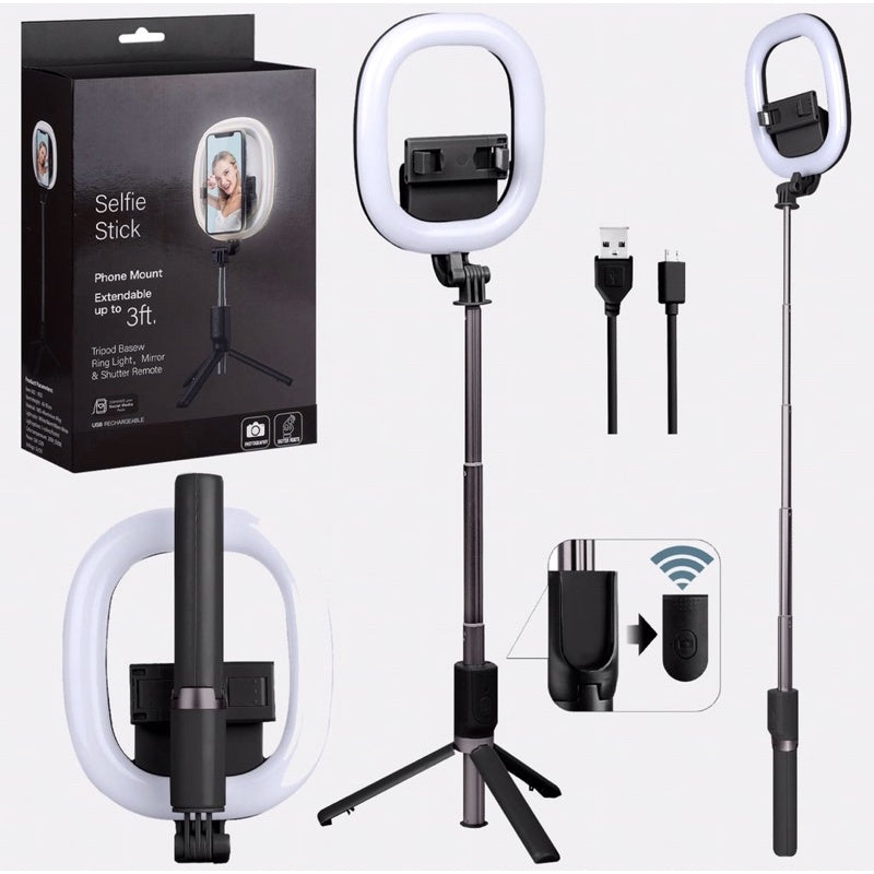 Selfie Stick - R10 Phone Mount Extendable up to 3ft Tripod