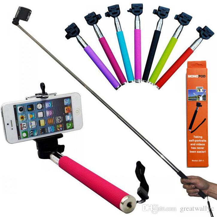 Mini Handheld Wired Selfie Stick Monopod Extendable Pole