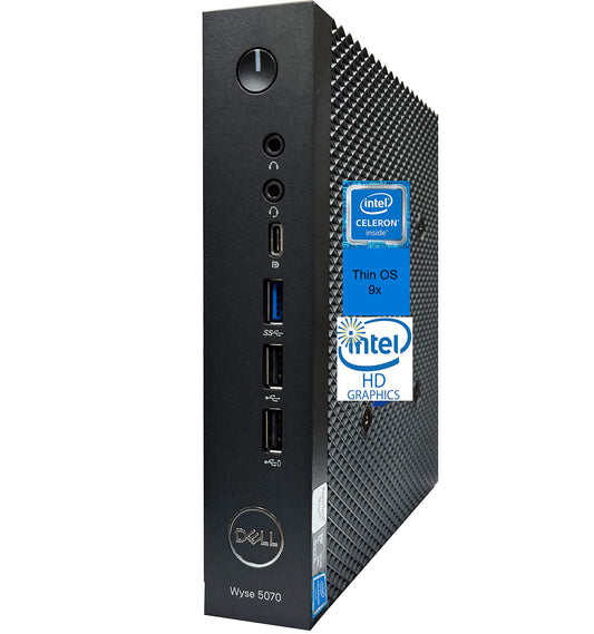 Dell Wyse 5070 thin Client (mini unit) | Celeron J4105 | 4GB RAM | 32GB eMMC (Ex-Leased)