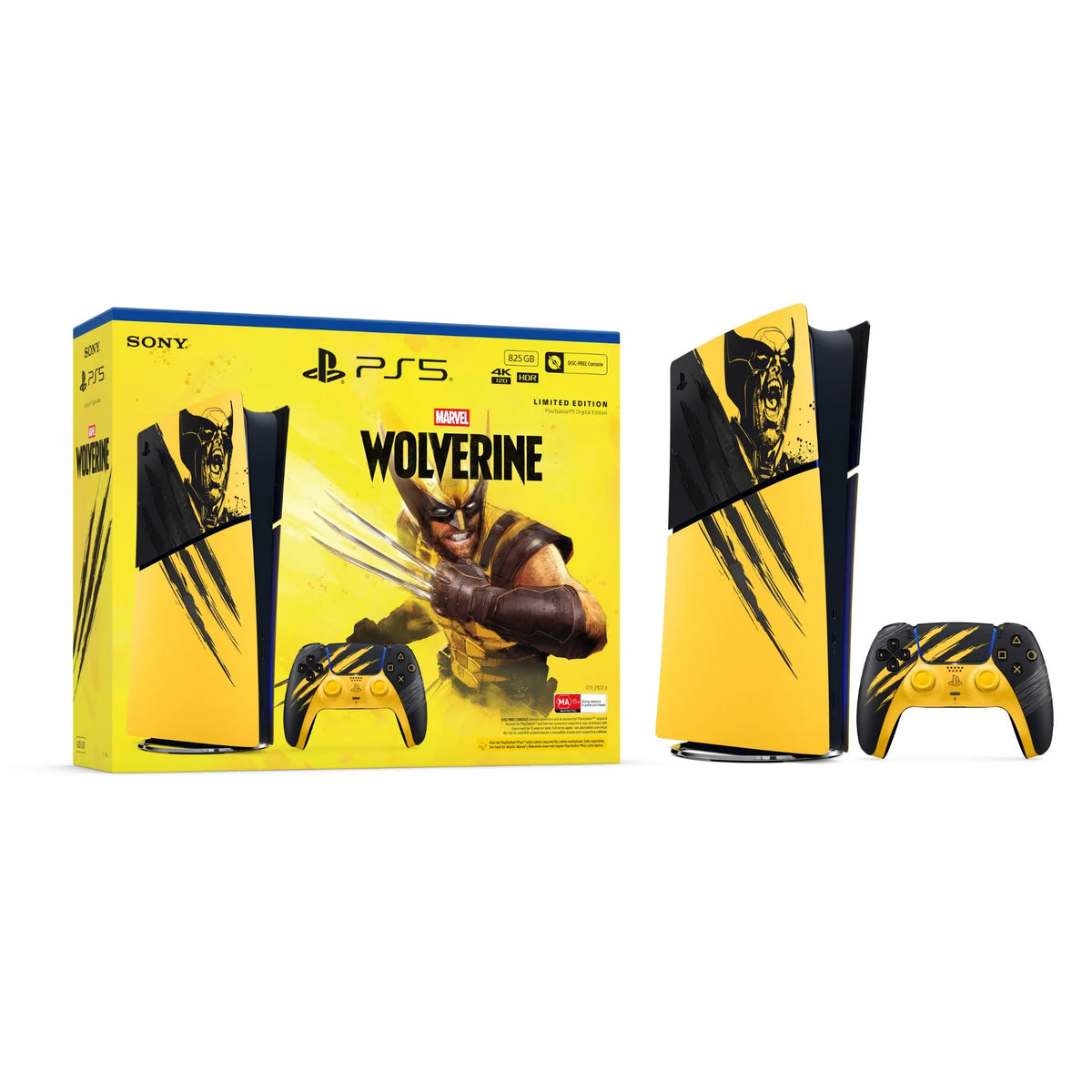 PS5 Digital Edition – Wolverine Battle Yellow Limited Edition Bundle