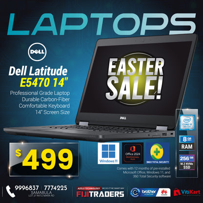 Dell Latitude E5470 14" Laptop | i5-6300U | 8GB RAM | 256GB SSD | Win 11 (Ex-Leased)