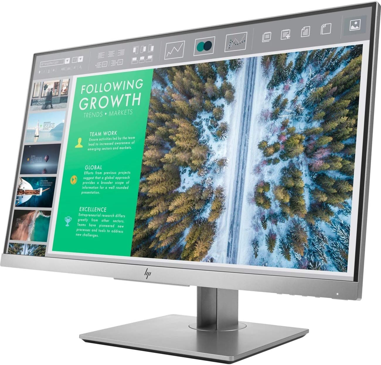 HP EliteDisplay E243 23.8" FHD IPS Monitor - 1920x1080, 16:9, HDMI, DP, VGA
