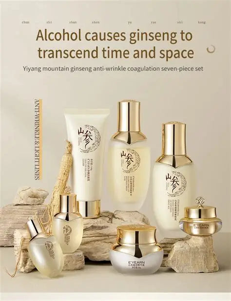 SEVEN PIECE SET OF GINSENG ANTI WRINKLE AND MOSTURIZING