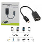 OTG Cable / On The Go Cable / Micro USB OTG Cable / Attach To Pendrive, Mouse, Keyboard, Card Reader - Black
