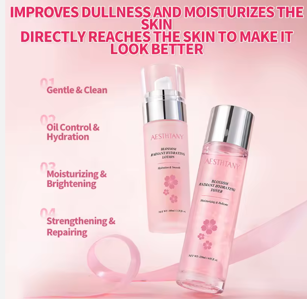 AESTHTANY BLOSSOM RADIANT HYDATING SKIN CARE SET