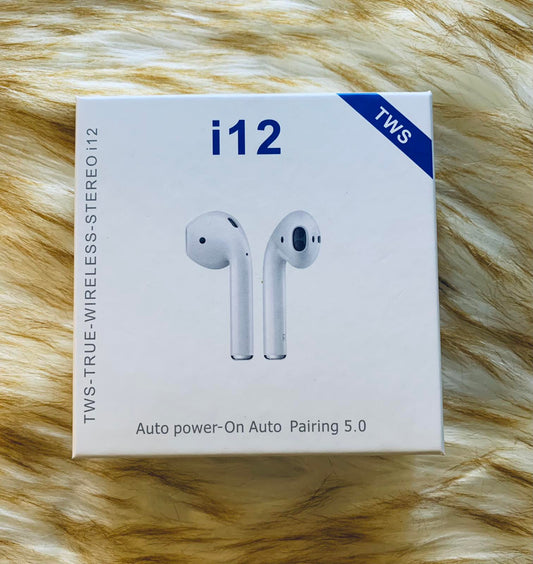 i12 TWS Wireless Bluetooth 5.0 Sport Earphone