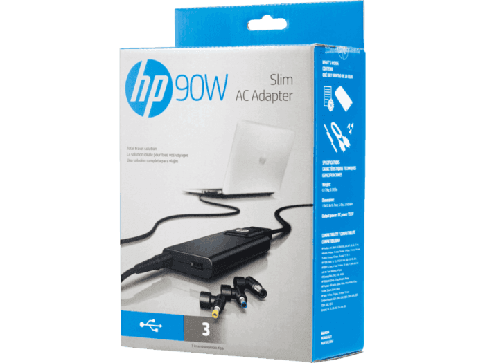HP 90W Slim Combo CAR Adapter With USB Adapter